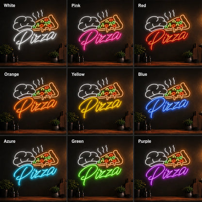 Pizza Slice LED Neon Sign - 05 Color Grid