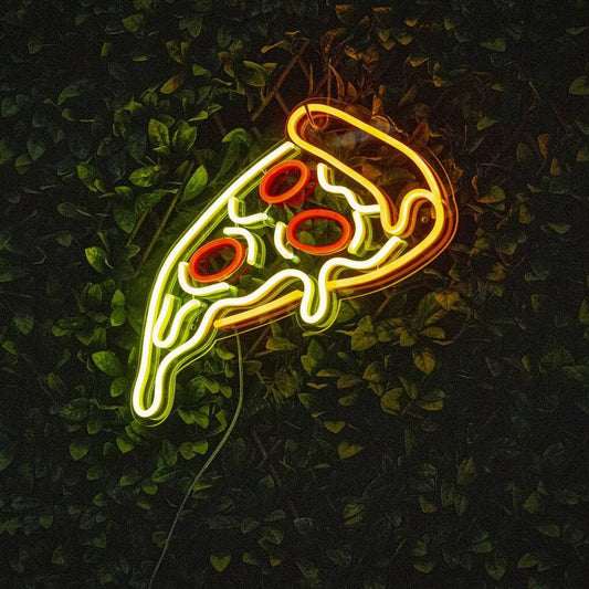 Pizza Slice Led Sign Business Neon Signs Wall Art