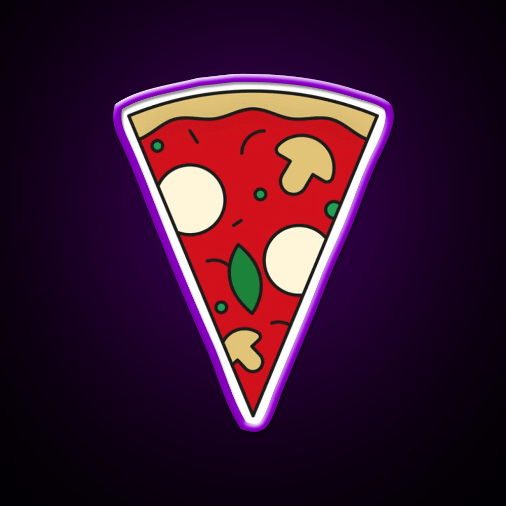 Pizza Slice Margherita Fast Food Led Neon Sign For Burger Place Rgb Color - Shineneon
