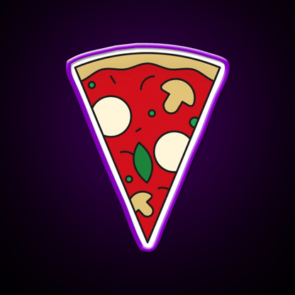 Pizza Slice Margherita Fast Food Led Neon Sign For Burger Place Rgb Color - Shineneon
