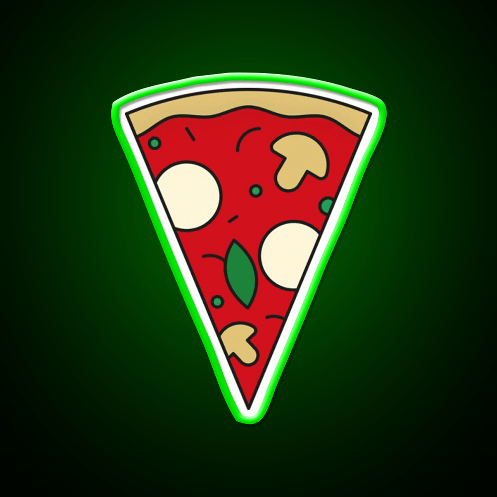 Pizza Slice Margherita Fast Food Led Neon Sign For Burger Place Rgb Color - Shineneon