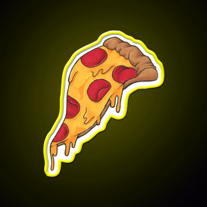 Pizza Snack Food Led Neon Sign For Snack Room Rgb Color - Custom LED neon sign front view