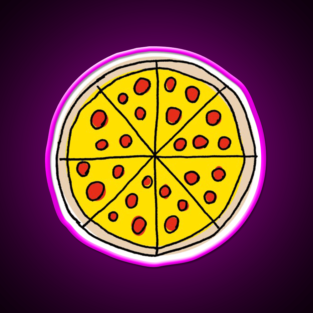 Pizza Snack Food Led Neon Sign For Vending Area Rgb Color - Shineneon