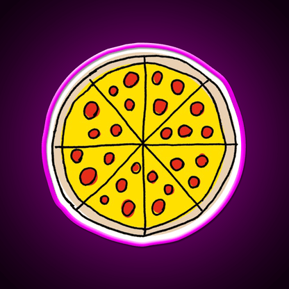 Pizza Snack Food Led Neon Sign For Vending Area Rgb Color - Shineneon