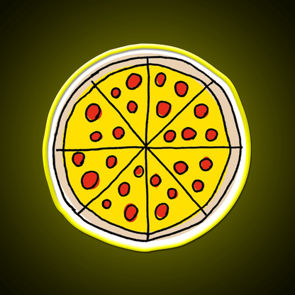 Pizza Snack Food Led Neon Sign For Vending Area Rgb Color - Shineneon