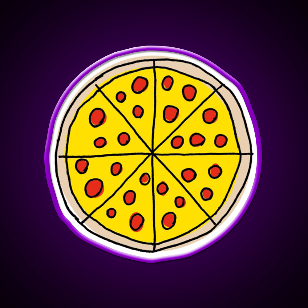 Pizza Snack Food Led Neon Sign For Vending Area Rgb Color - Shineneon