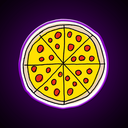 Pizza Snack Food Led Neon Sign For Vending Area Rgb Color - Shineneon