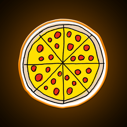 Pizza Snack Food Led Neon Sign For Vending Area Rgb Color - Shineneon