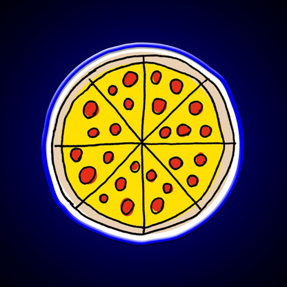 Pizza Snack Food Led Neon Sign For Vending Area Rgb Color - Shineneon