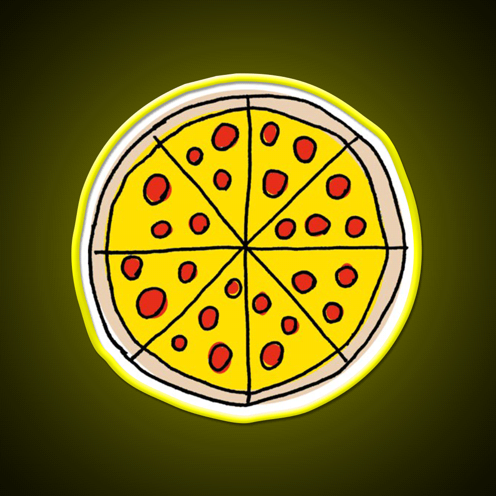 Pizza Snack Food Led Neon Sign For Vending Area Rgb Color - Custom LED neon sign front view