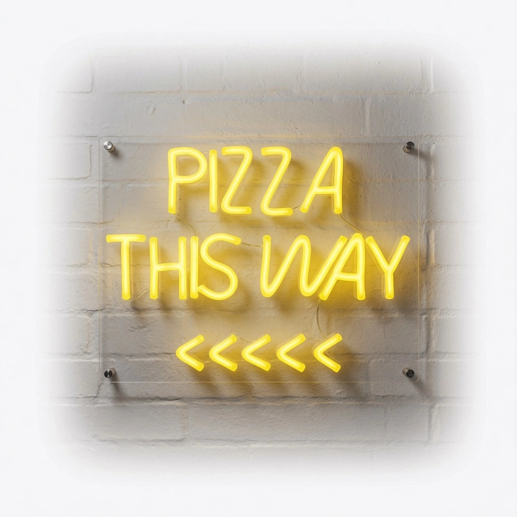 Pizza This Way Wall Decor LED Neon Sign - 01 Original Product Image