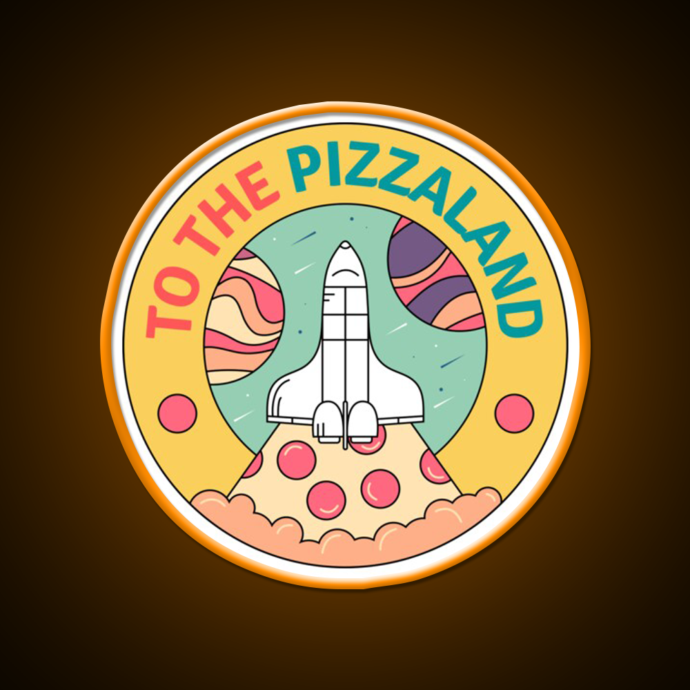 Pizzaland Fast Food Led Neon Sign For Burger Place Rgb Color