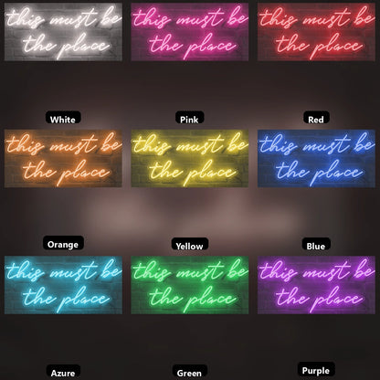 Place LED Neon Sign - 05 Color Grid