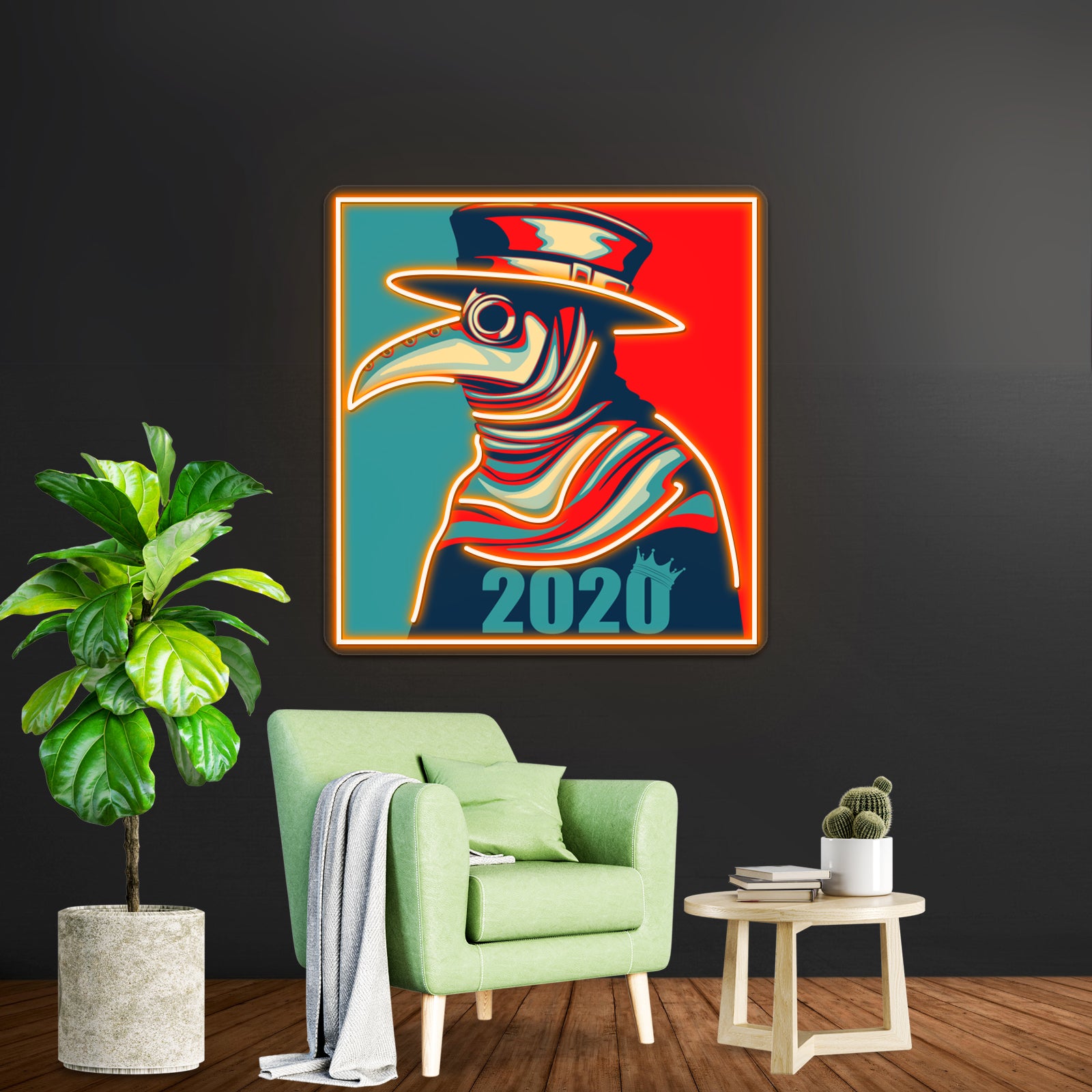 Plague Doctor Popartwork Led Neon Signs Custom | Shineneon