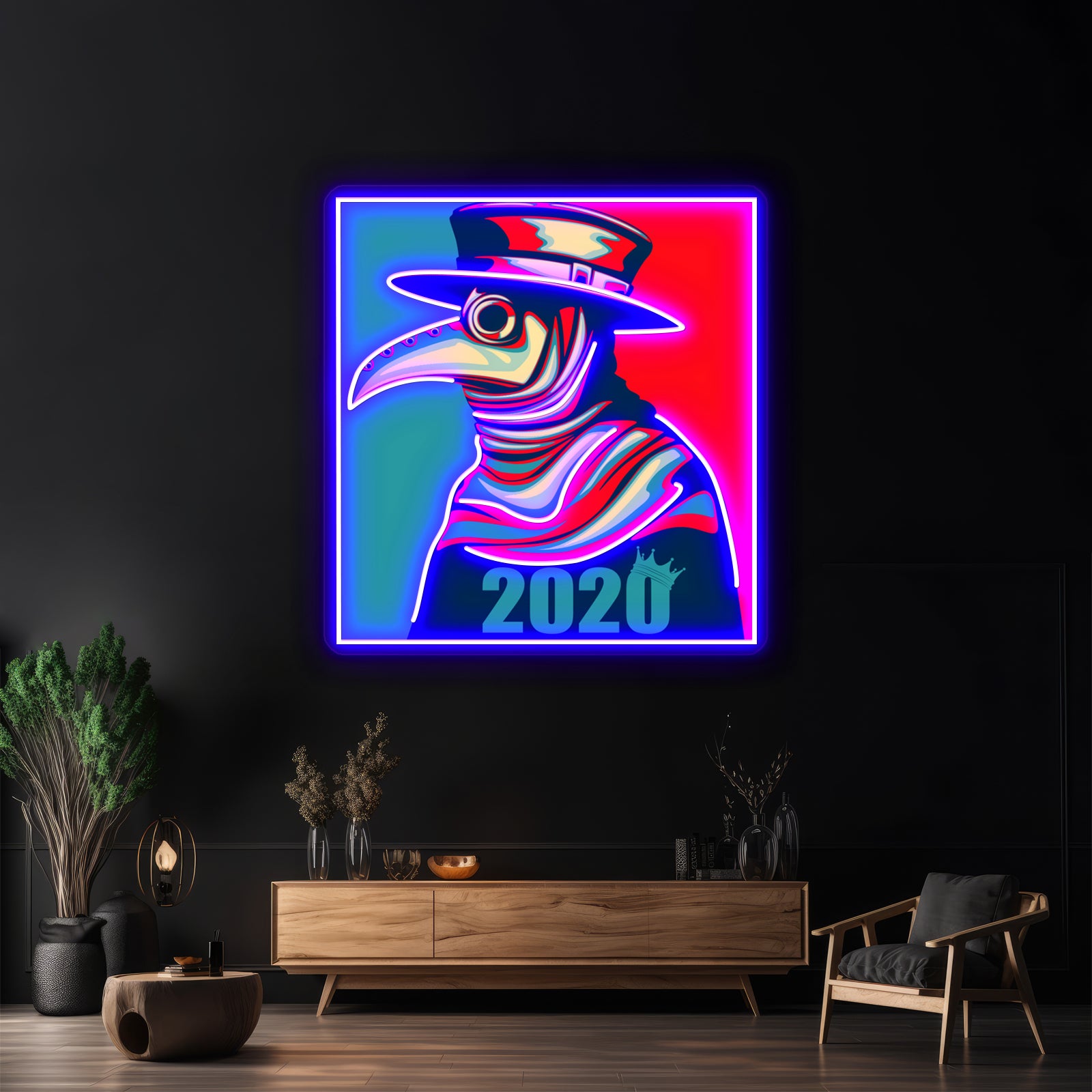 Plague Doctor Popartwork Led Neon Signs Custom | Shineneon