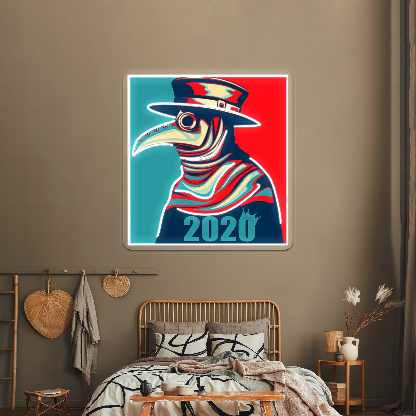 Plague Doctor Popartwork Led Neon Signs Custom | Shineneon