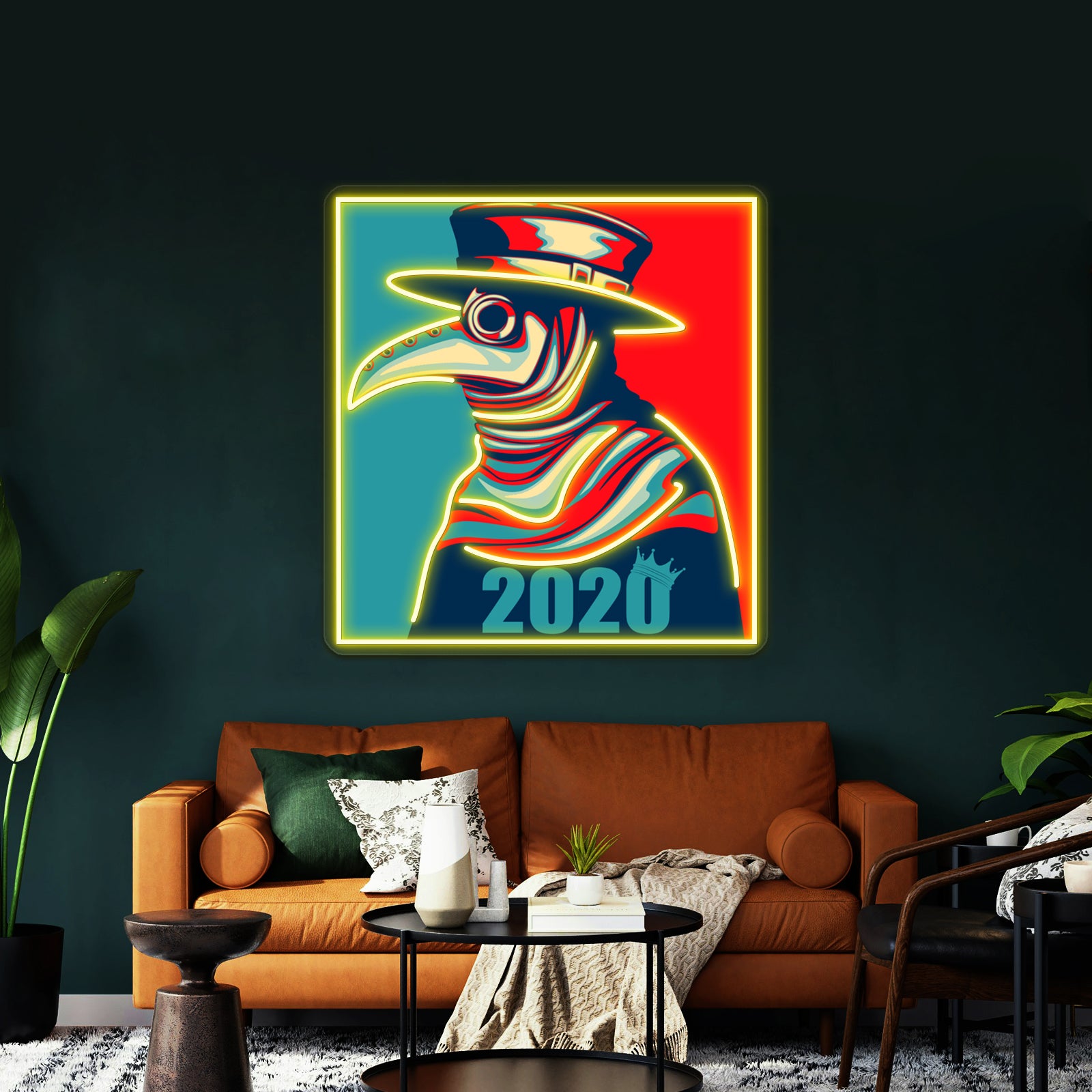 Plague Doctor Popartwork Led Neon Signs Custom | Shineneon