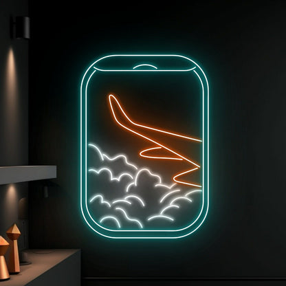 Plane Window View Cloud Led Neon Sign | Shineneon