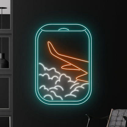 Plane Window View Cloud Led Neon Sign | Shineneon