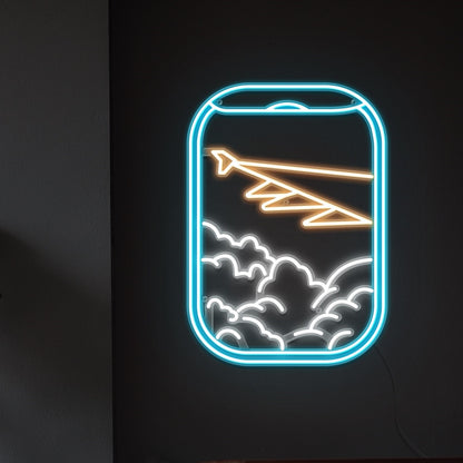 Plane Window View Led Neon Sign Wall Art | Shineneon