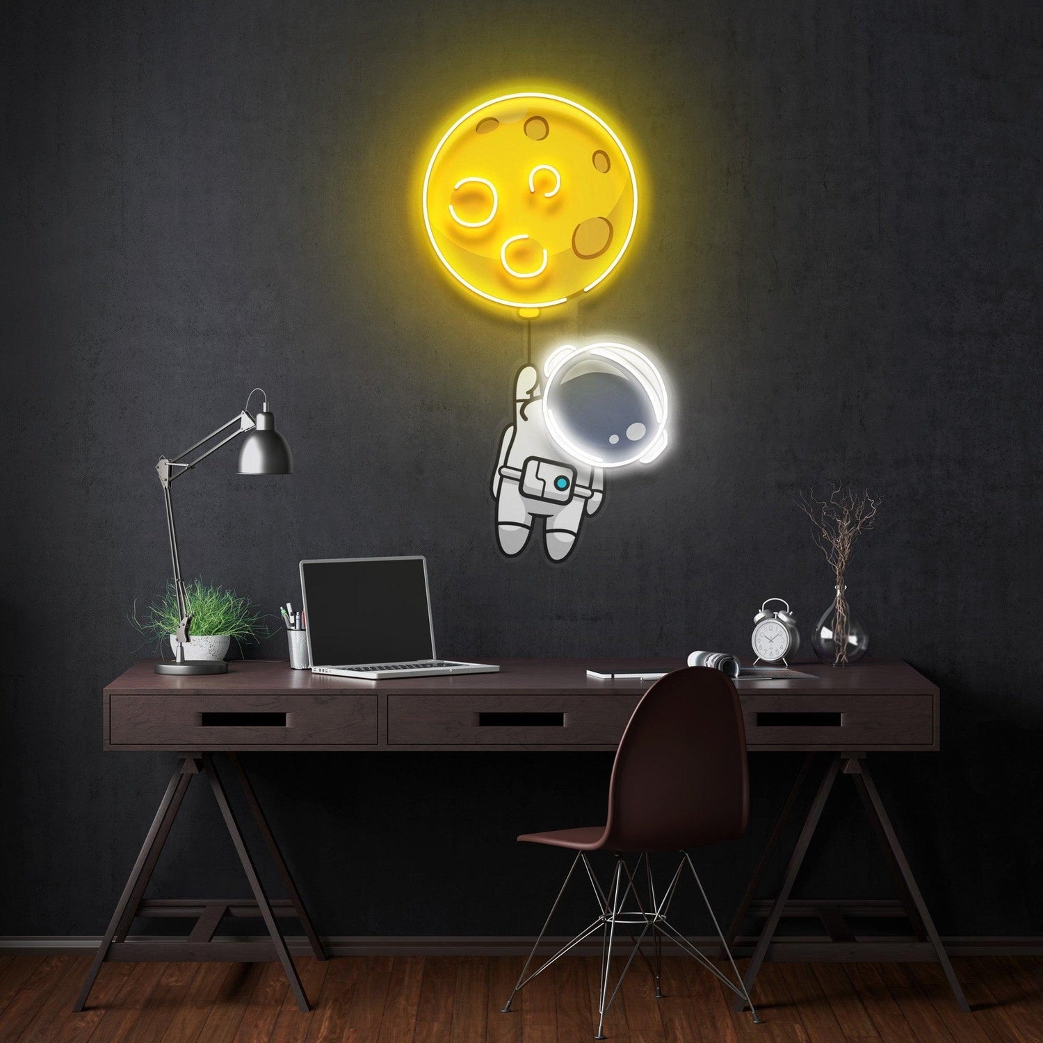 Planet Balloon Moon Astronaut Uv Printed Led Neon Sign For Kids Room Decor | Shineneon