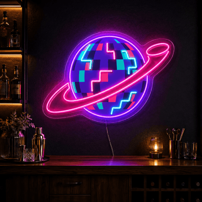 Planet Disco Home Bar Custom LED Neon Sign - Shineneon