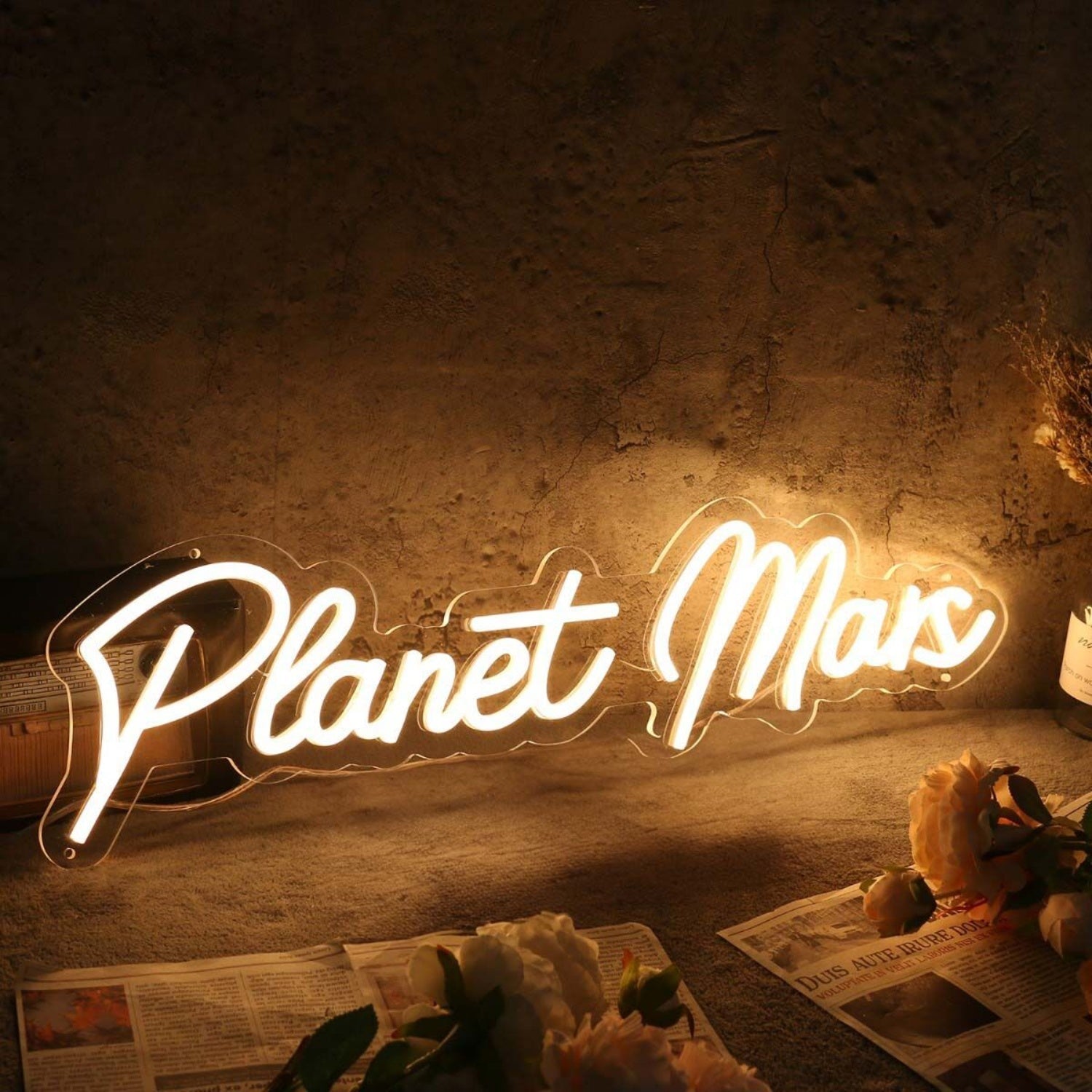 Planet Mars Yellow Led Neon Sign - Shineneon