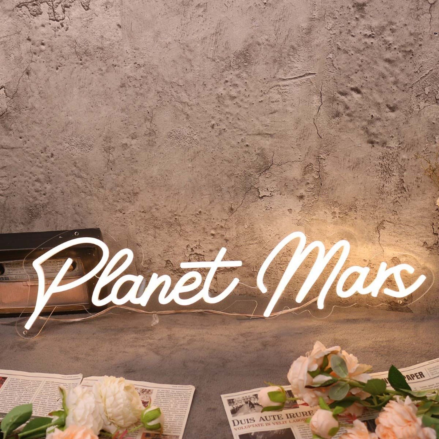 Planet Mars Yellow Led Neon Sign - Shineneon