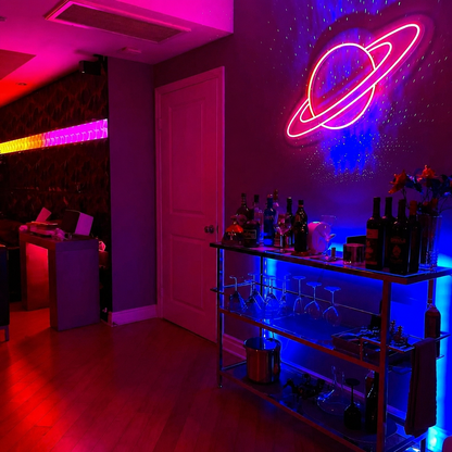Planet Saturn LED Neon Sign Bedroom Wall Art - 01 Original Product Image