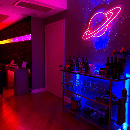 Planet Saturn LED Neon Sign Bedroom Wall Art - Shineneon