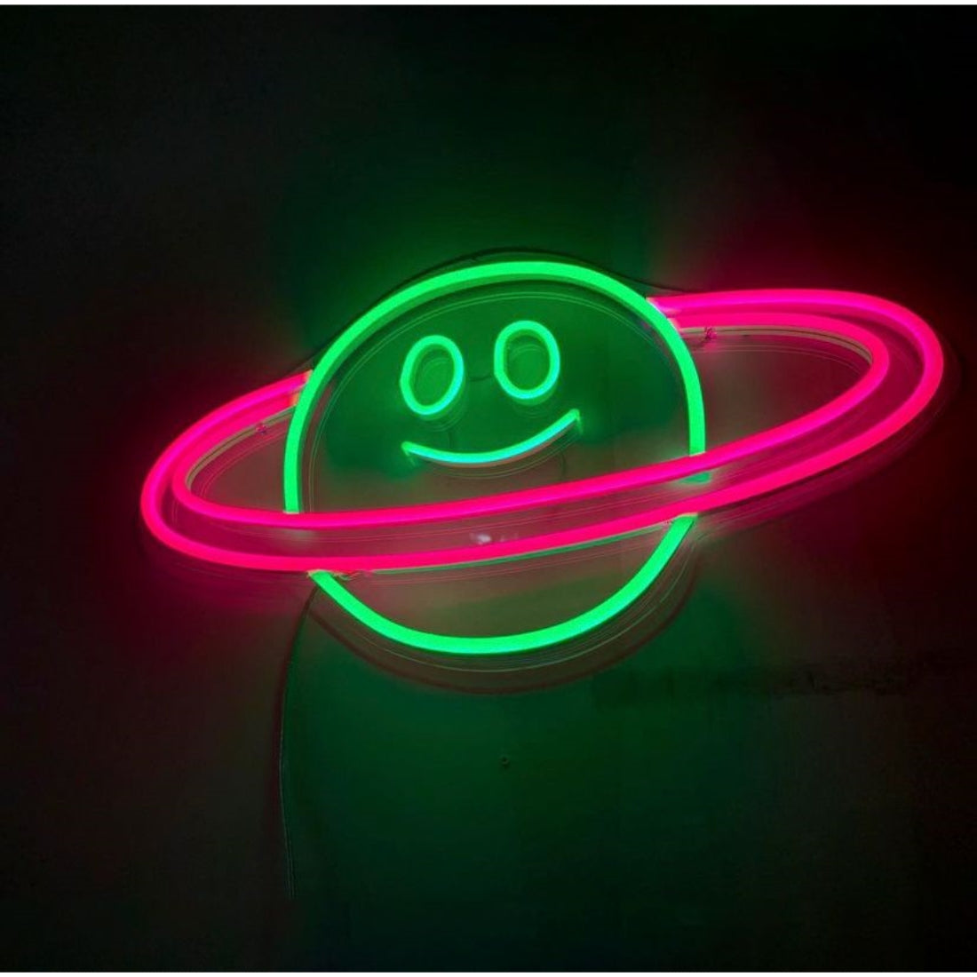 Planet Saturn Smiley Face Led Sign Business Neon Sign