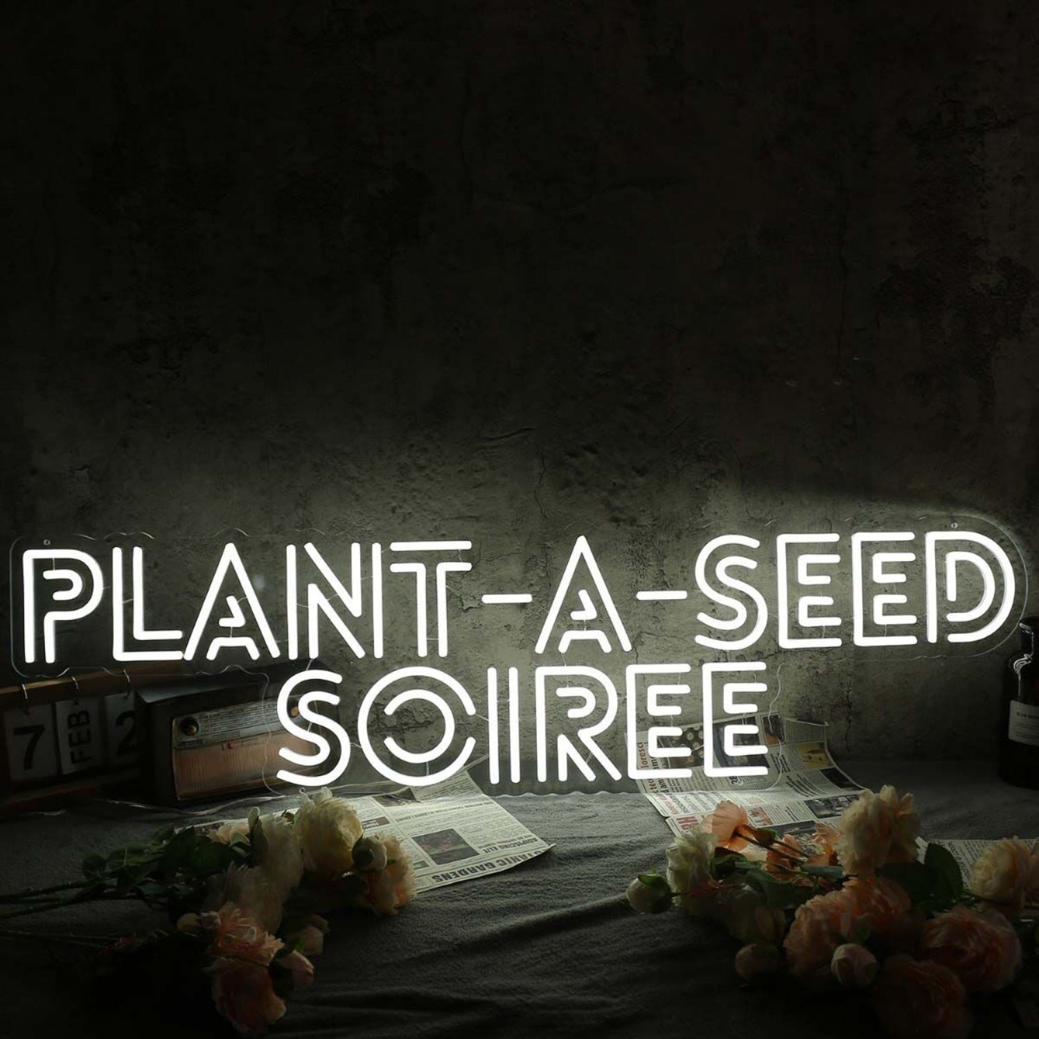 Plant A Seed Soiree White Led Neon Sign - Shineneon