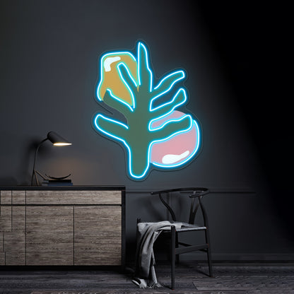 Plant Abstract Art Wall Artwork Neon Signs