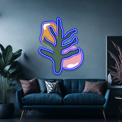 Plant Abstract Art Wall Artwork Neon Signs