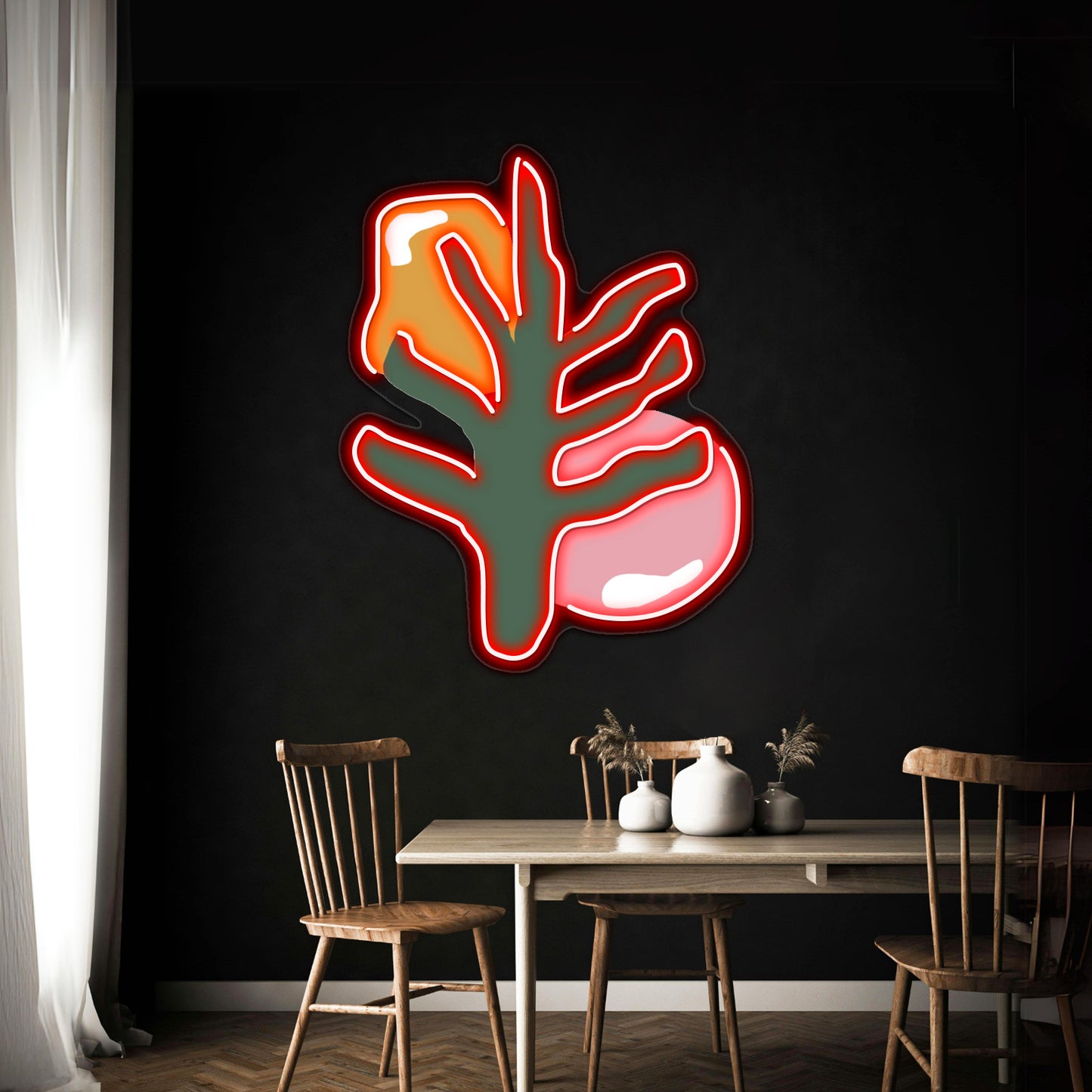 Plant Abstract Art Wall Artwork Neon Signs