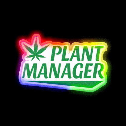 Plant Manager Hemp Inspired Green Leaf Led Neon Sign Rgb Color - LED neon sign close-up detail