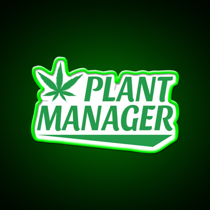 Plant Manager Hemp Inspired Green Leaf Led Neon Sign Rgb Color - LED neon sign view 8