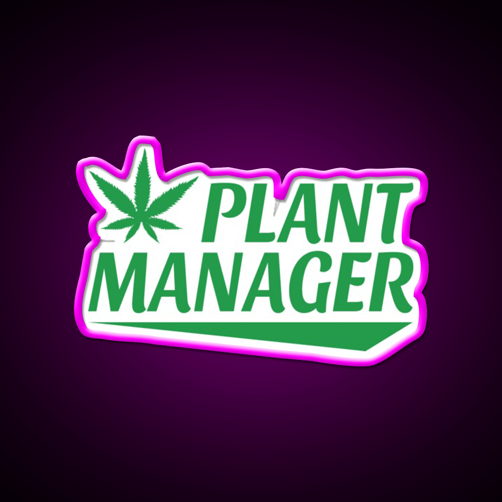 Plant Manager Hemp Inspired Green Leaf Led Neon Sign Rgb Color - Shineneon