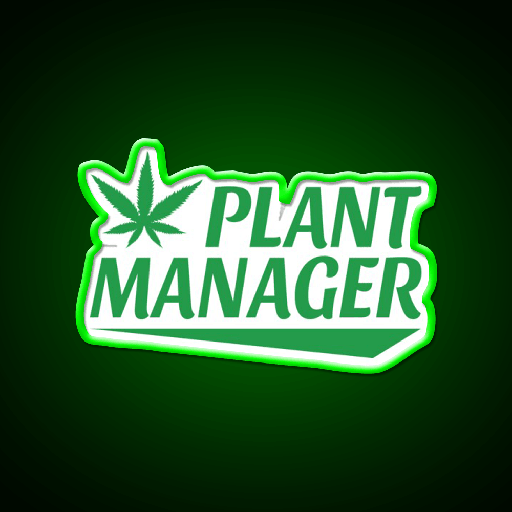 Plant Manager Hemp Inspired Green Leaf Led Neon Sign Rgb Color - Shineneon