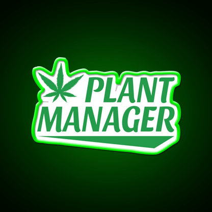 Plant Manager Hemp Inspired Green Leaf Led Neon Sign Rgb Color - Shineneon