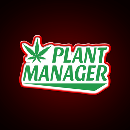 Plant Manager Hemp Inspired Green Leaf Led Neon Sign Rgb Color - Shineneon