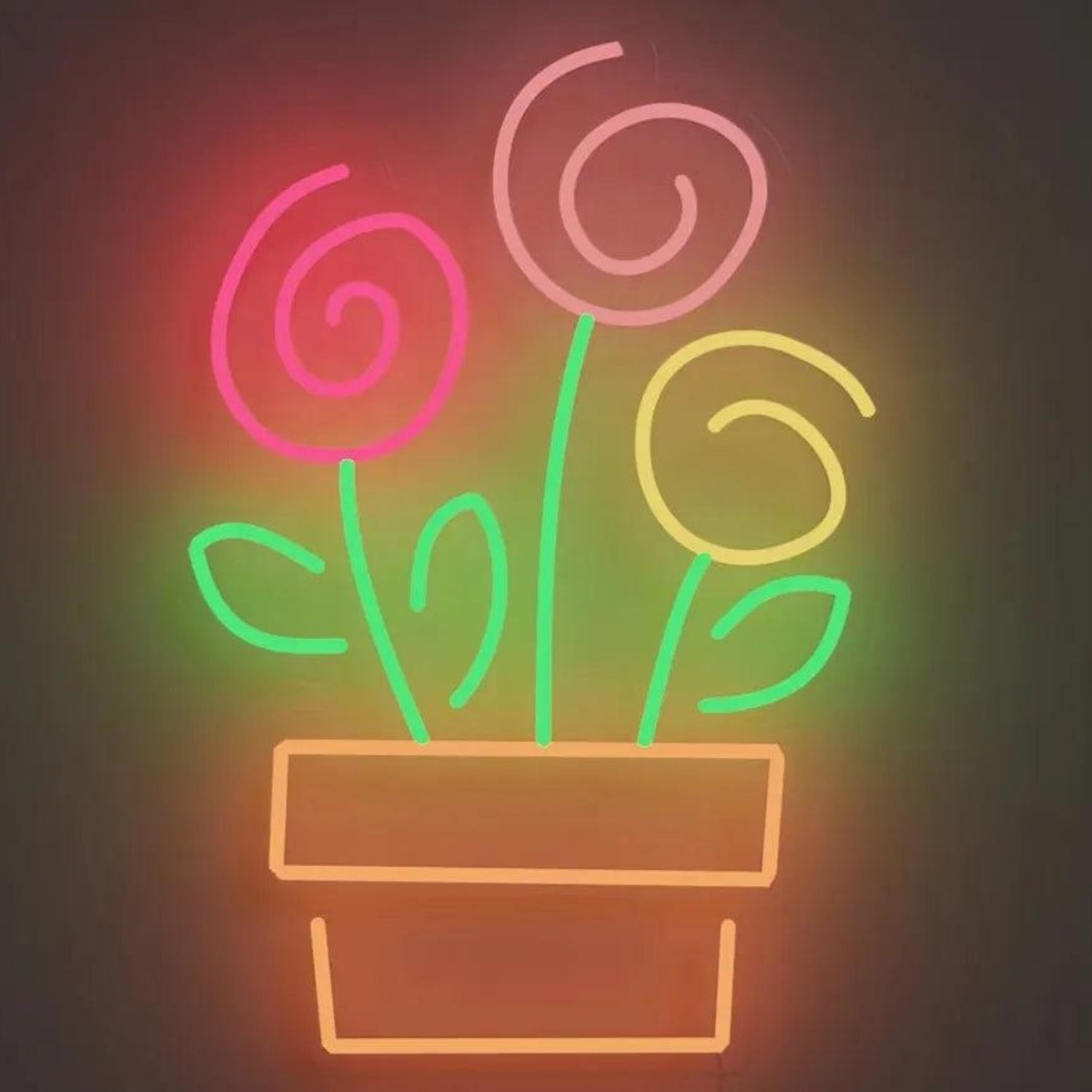 Planted Pop Cartoon Flower Led Neon Sign For Home Cafe Wall Decor | Shineneon