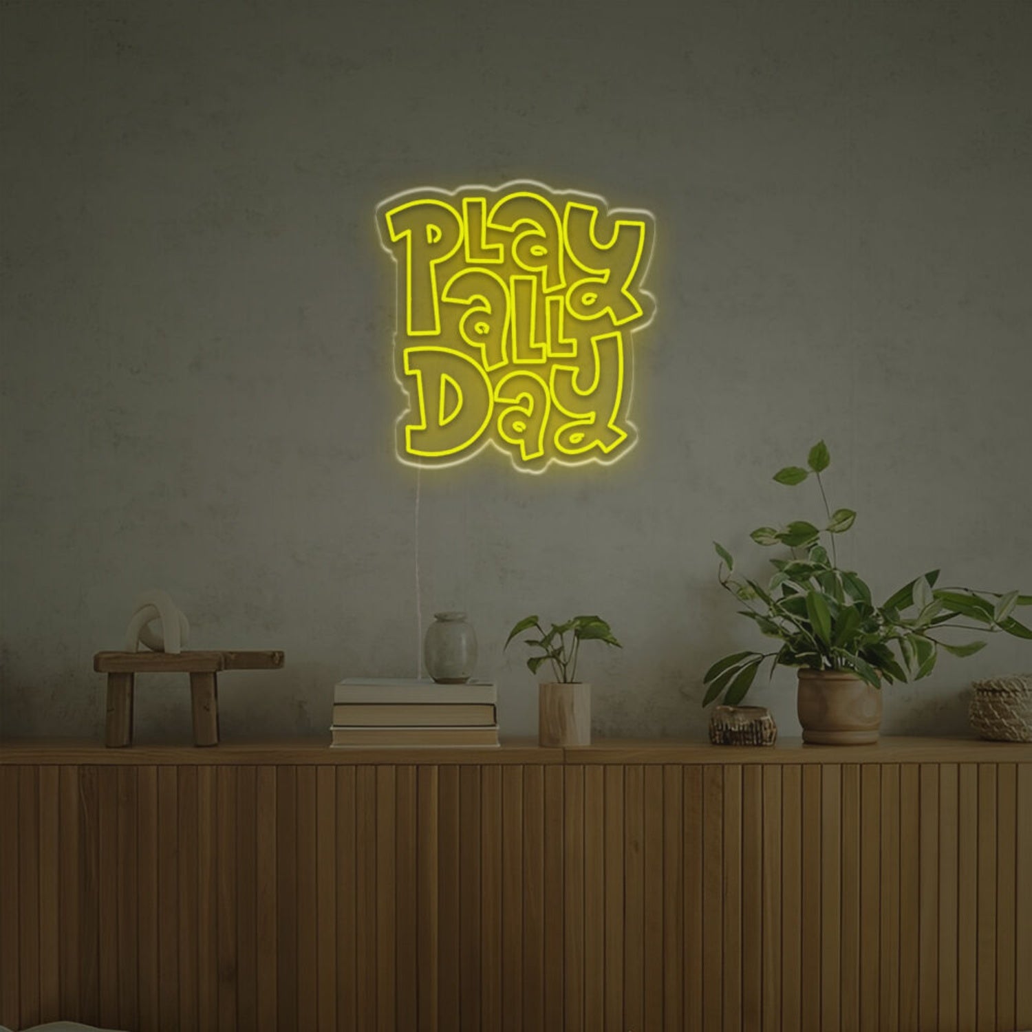 Play All Day By Fat Font Led Neon Sign Brings Vibrant Fun | Shineneon