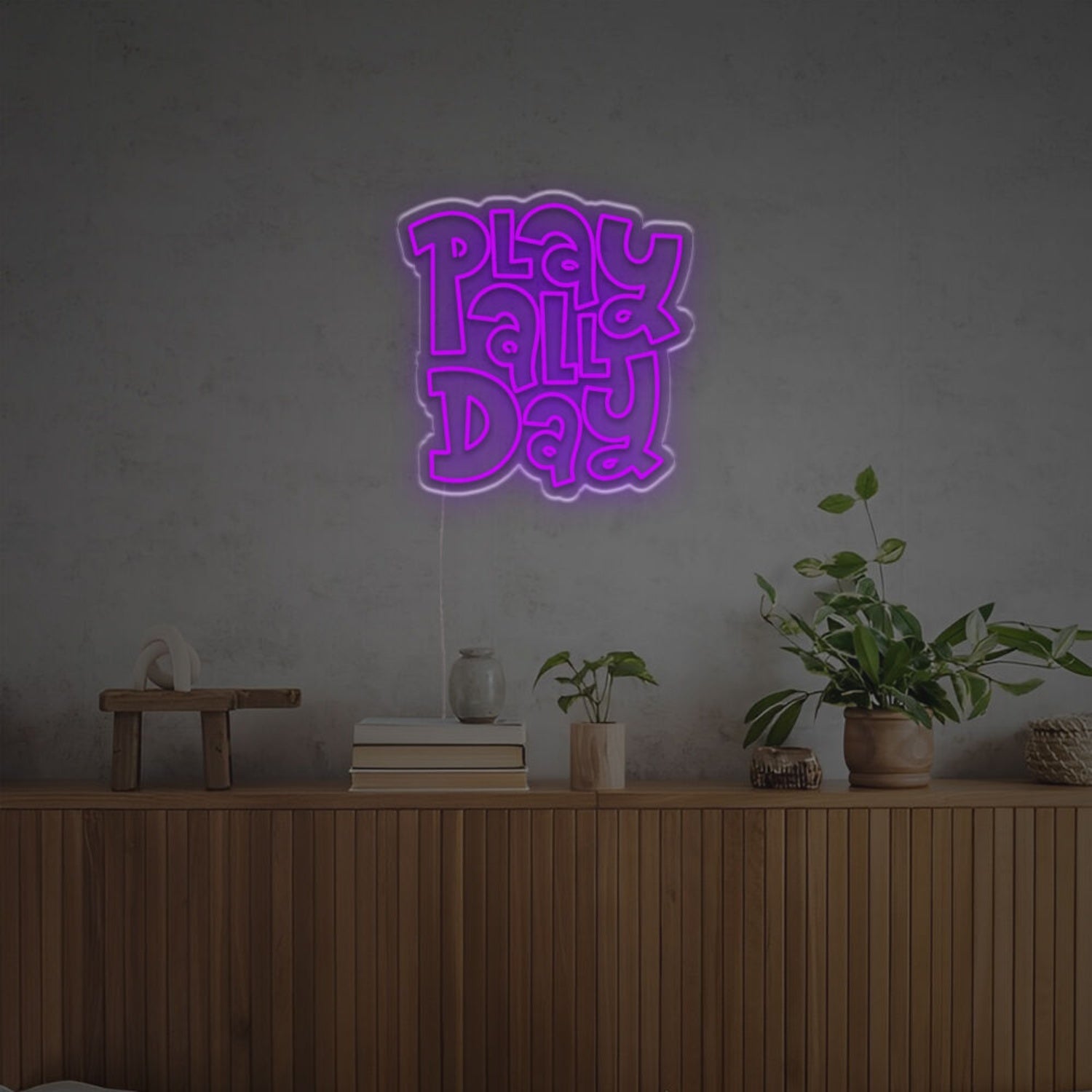 Play All Day By Fat Font Led Neon Sign Brings Vibrant Fun | Shineneon