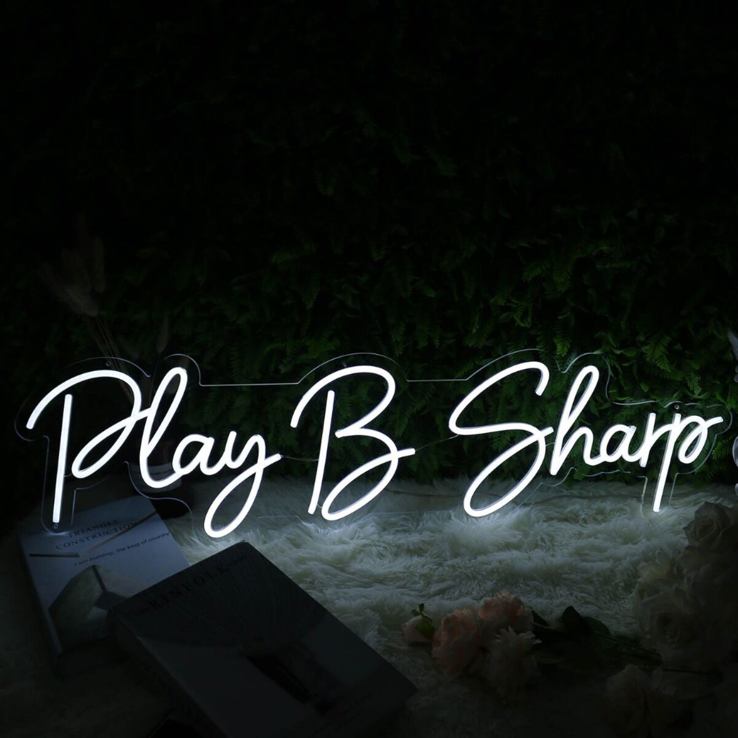Play B Sharp White Led Neon Sign | Shineneon