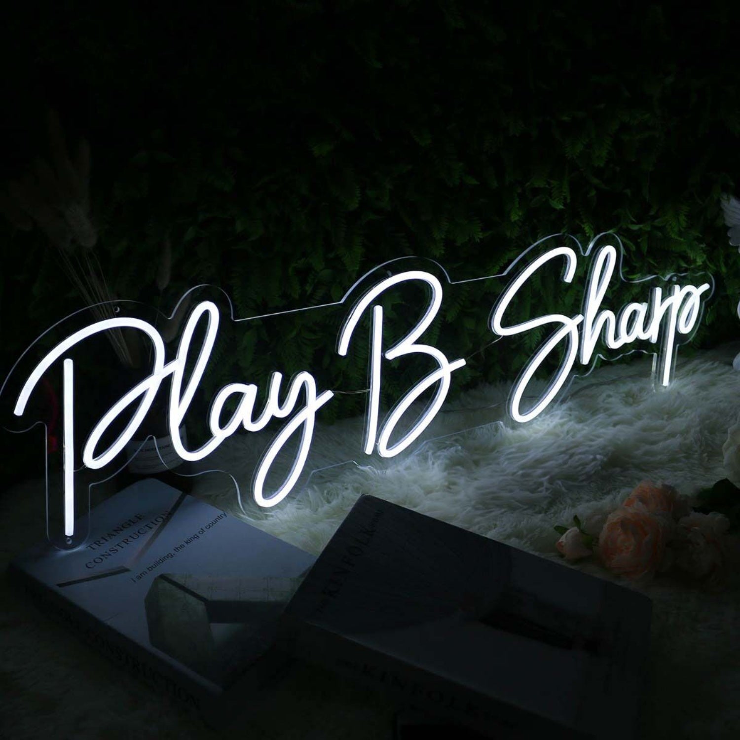 Play B Sharp White Led Neon Sign | Shineneon