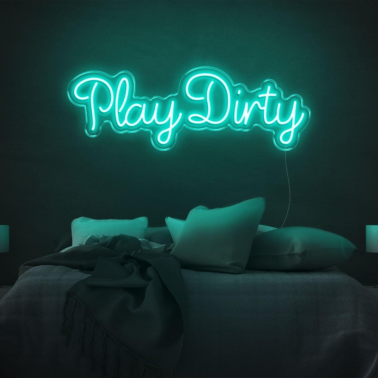 Play Dirty Bright Pink Led Neon Sign Bedroom Wall Art | Shineneon