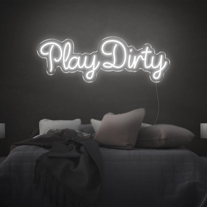 Play Dirty Bright Pink Led Neon Sign Bedroom Wall Art | Shineneon