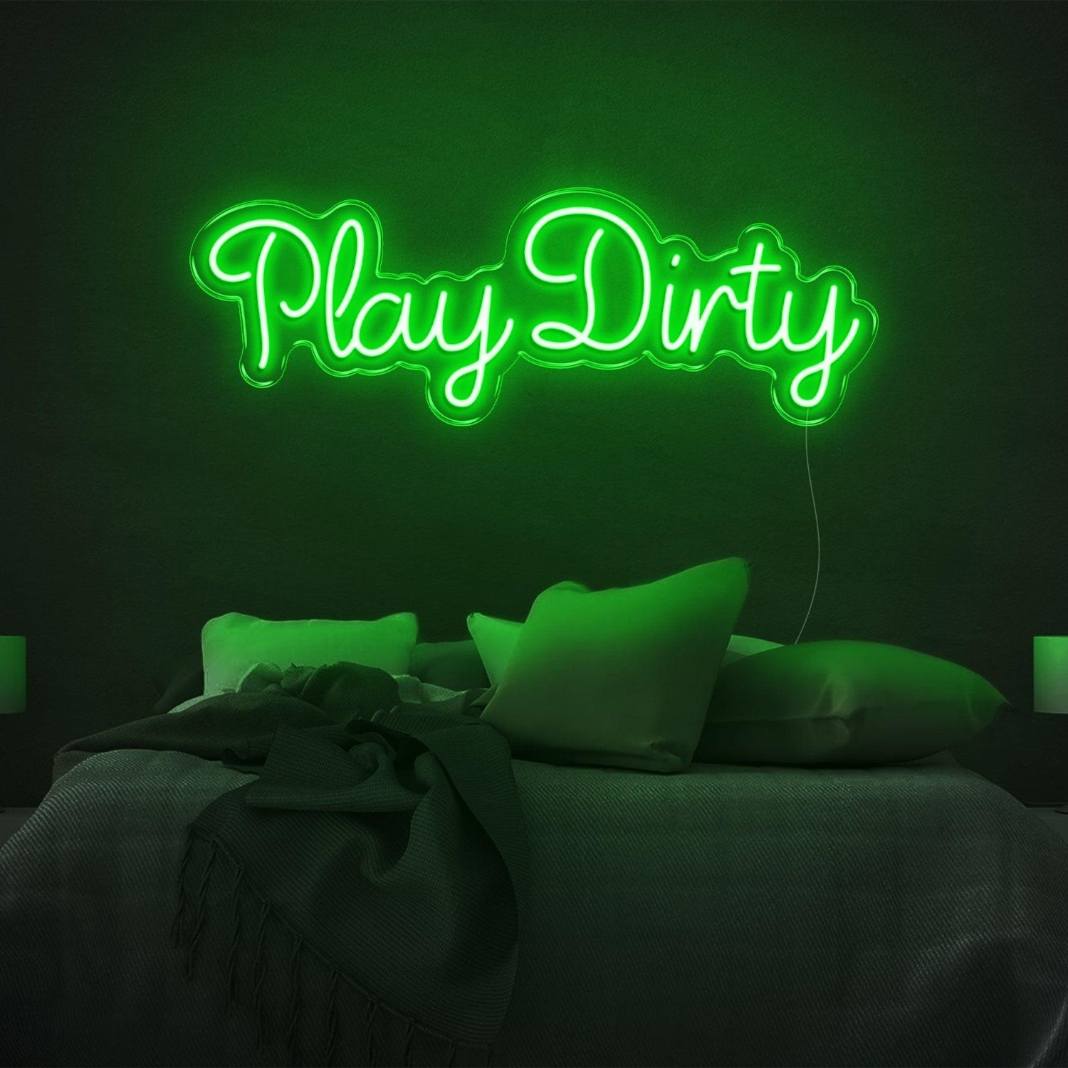 Play Dirty Bright Pink Led Neon Sign Bedroom Wall Art | Shineneon