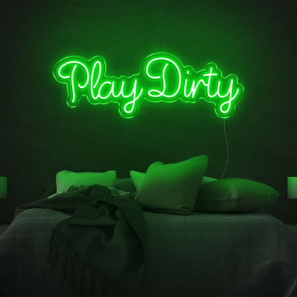 Play Dirty Bright Pink Led Neon Sign Bedroom Wall Art | Shineneon